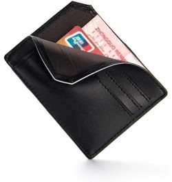 Wallet Solid Purse Men Purse Wallet Bag Material Credit ID Card Holder Purse Money Case for Men Ticket (Color : Black) Black ...