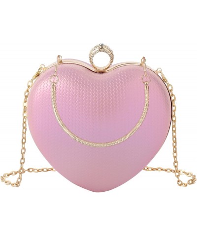 Mily Heart Shape Clutch Bag Messenger Shoulder Handbag Tote Evening Bag Purse 7650+pink $16.23 Evening Bags