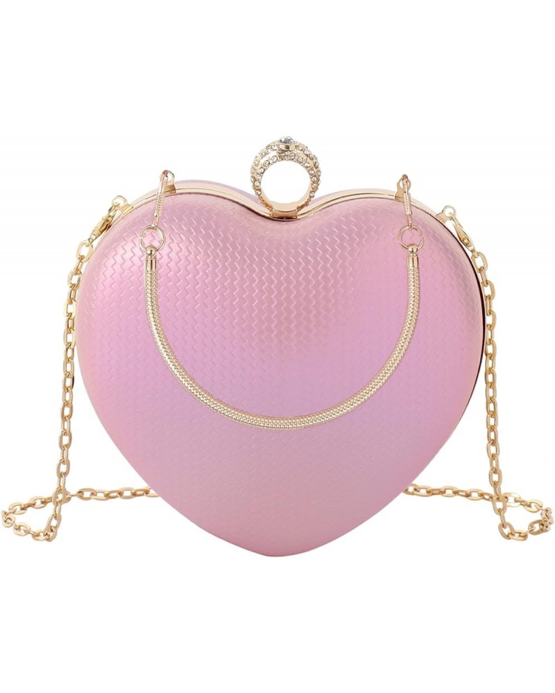 Mily Heart Shape Clutch Bag Messenger Shoulder Handbag Tote Evening Bag Purse 7650+pink $16.23 Evening Bags