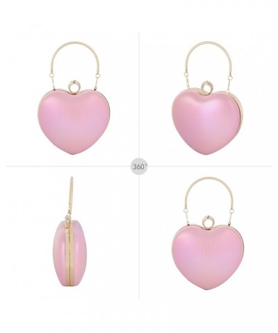 Mily Heart Shape Clutch Bag Messenger Shoulder Handbag Tote Evening Bag Purse 7650+pink $16.23 Evening Bags