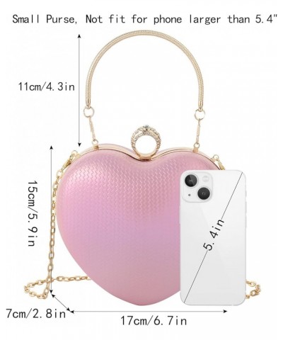 Mily Heart Shape Clutch Bag Messenger Shoulder Handbag Tote Evening Bag Purse 7650+pink $16.23 Evening Bags