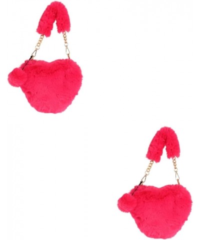 2 pcs heart shaped bag fashion purse phone crossbody bags for women puffy crossbody bags for women Watermelon Redx2pcs $14.20...