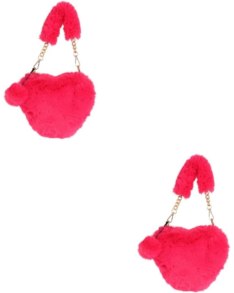 2 pcs heart shaped bag fashion purse phone crossbody bags for women puffy crossbody bags for women Watermelon Redx2pcs $14.20...