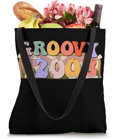 Groovy Since 2008 Retro Hippie 15th Birthday Tote Bag $15.49 Totes