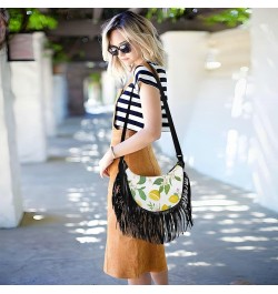 Women Fringe Tassel Cross Body Bag Leisure Shoulder Bag Color047 $11.34 Crossbody Bags