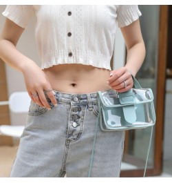 Women's Transparent Mini Clutches Shoulder Bags Transparent Jelly Solid Color Female Messenger Bag Handbags Yellow $7.50 Shou...