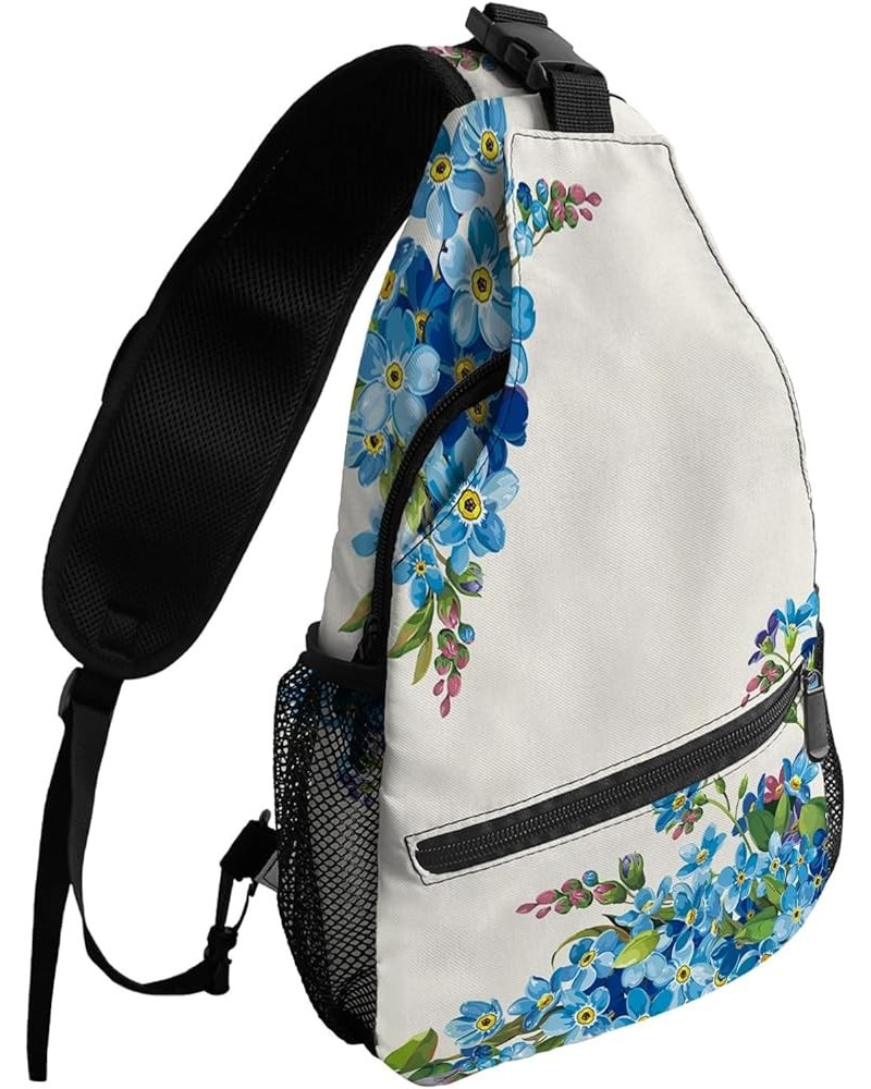 Crossbody Bags for Men Women Waterproof Sling Bag Shoulder Chest Bag Backpack Daypack for Hiking Travel Sports Running Flower...