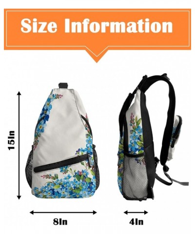 Crossbody Bags for Men Women Waterproof Sling Bag Shoulder Chest Bag Backpack Daypack for Hiking Travel Sports Running Flower...