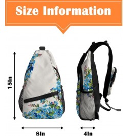 Crossbody Bags for Men Women Waterproof Sling Bag Shoulder Chest Bag Backpack Daypack for Hiking Travel Sports Running Flower...