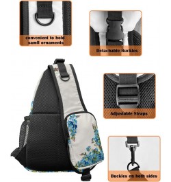 Crossbody Bags for Men Women Waterproof Sling Bag Shoulder Chest Bag Backpack Daypack for Hiking Travel Sports Running Flower...