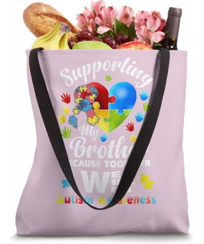 Supporting My Brother Puzzle Autism Awareness Month Tote Bag $10.34 Totes