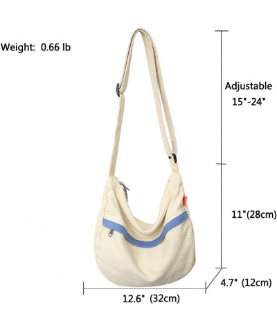 Canvas Tote Bag for Women Men Unisex Purses Women's Crossbody Handbags Hobo Shoulder Bag for Teen Girls… White $22.83 Hobo Bags