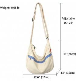 Canvas Tote Bag for Women Men Unisex Purses Women's Crossbody Handbags Hobo Shoulder Bag for Teen Girls… White $22.83 Hobo Bags