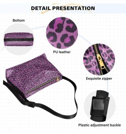 Women Boho Bag Pink Leopard Print Shoulder Bag PU Leather Crossbody Bag Large Tote Handbag For Quick Getaway Weekend Holiday ...