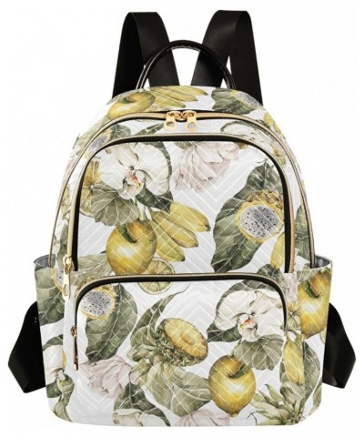 Lemon Banana Pineapple Women's Backpack Purse Causal Daypack Work Travel College Business Trip Bag Shoulder Bag Medium $14.07...