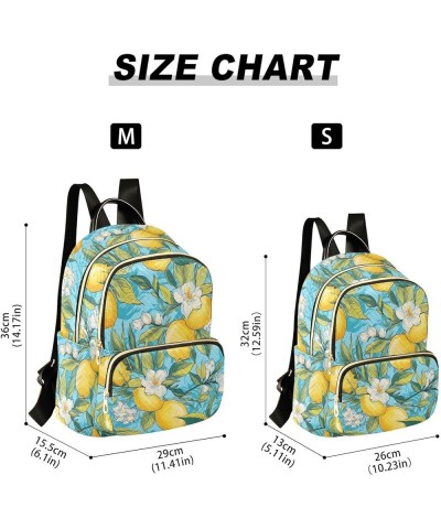 Lemon on Blue Background Women's Backpack Purse Causal Daypack Work Travel College Business Trip Bag Shoulder Bag Medium $16....