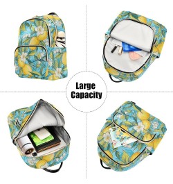 Lemon on Blue Background Women's Backpack Purse Causal Daypack Work Travel College Business Trip Bag Shoulder Bag Medium $16....