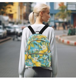 Lemon on Blue Background Women's Backpack Purse Causal Daypack Work Travel College Business Trip Bag Shoulder Bag Medium $16....