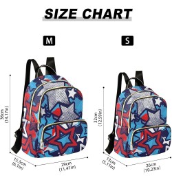 Fashion Small Backpack for Women, (Anime American Star) Daypack Casual Quilted Shoulder Bag for Work Travel Daily Small $12.8...