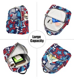 Fashion Small Backpack for Women, (Anime American Star) Daypack Casual Quilted Shoulder Bag for Work Travel Daily Small $12.8...