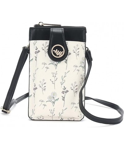 Cell Phone Purse for Women Small Floral Crossbody Bag Black $23.82 Totes