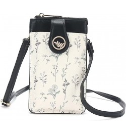 Cell Phone Purse for Women Small Floral Crossbody Bag Black $23.82 Totes