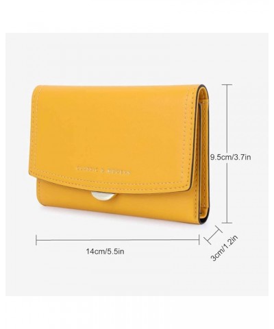 Women Girls Wallet Tri-Fold Wallet Everyday Carry PU Leather Fashion Purse Short Wallet Small Trifold Cash Card Holder Bag (C...