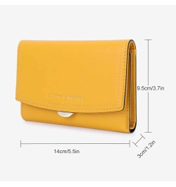 Women Girls Wallet Tri-Fold Wallet Everyday Carry PU Leather Fashion Purse Short Wallet Small Trifold Cash Card Holder Bag (C...