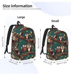 Magic Owel Print Lightweight Travel Canvas Backpack Casual Daypack For Men Women Work, Sports, Beach Black Small $24.23 Backp...