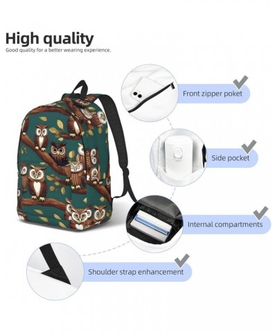 Magic Owel Print Lightweight Travel Canvas Backpack Casual Daypack For Men Women Work, Sports, Beach Black Small $24.23 Backp...