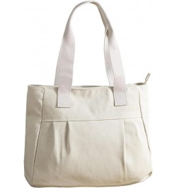 Canvas bag women's large capacity simple canvas bag canvas shoulder bag handbag Beige $20.81 Totes