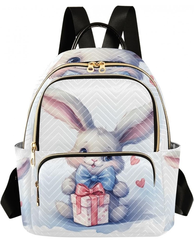 Small Backpack Purse for Women, White Rabbit Gift Travel Bag Casual Daypack Shoulder Bag Small $19.43 Backpacks