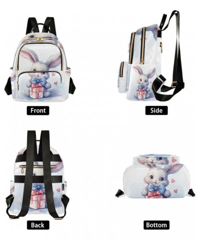 Small Backpack Purse for Women, White Rabbit Gift Travel Bag Casual Daypack Shoulder Bag Small $19.43 Backpacks