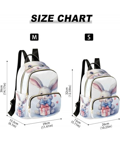 Small Backpack Purse for Women, White Rabbit Gift Travel Bag Casual Daypack Shoulder Bag Small $19.43 Backpacks