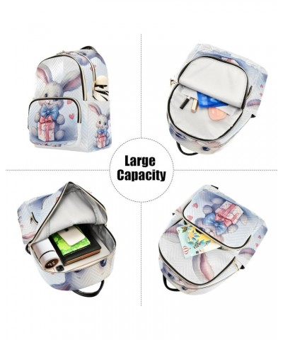 Small Backpack Purse for Women, White Rabbit Gift Travel Bag Casual Daypack Shoulder Bag Small $19.43 Backpacks