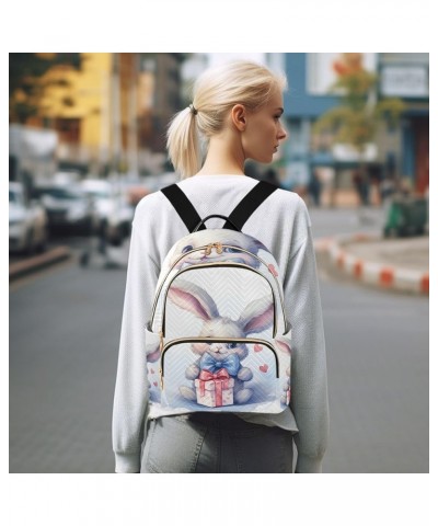 Small Backpack Purse for Women, White Rabbit Gift Travel Bag Casual Daypack Shoulder Bag Small $19.43 Backpacks