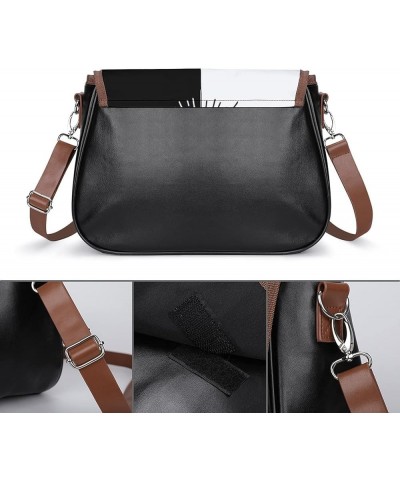 Leather Hobo Bags Women's Crossbody Shoulder Bag Classic City Top Handle Satchels Retro Pattern Color6 $28.49 Hobo Bags