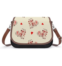 Fashion Crossbody Bags Women's Shoulder Bags Classic City Leather Satchels Hobo Bags Retro Color Flowers Color8 $22.50 Hobo Bags