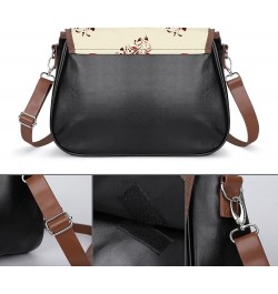 Fashion Crossbody Bags Women's Shoulder Bags Classic City Leather Satchels Hobo Bags Retro Color Flowers Color8 $22.50 Hobo Bags