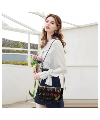 Crossbody Bags for Women Trendy Women's Black Shoulder Bag Small PU Leather Flap Cross Body Bag Handbags Pattern15 $24.18 Cro...