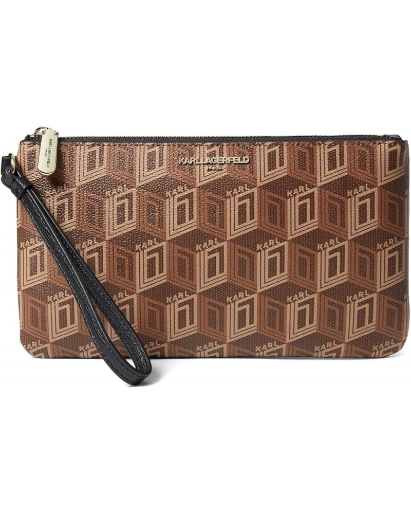 Maybelle SLG Essential Wristlet Brown Logo $27.60 Wristlets