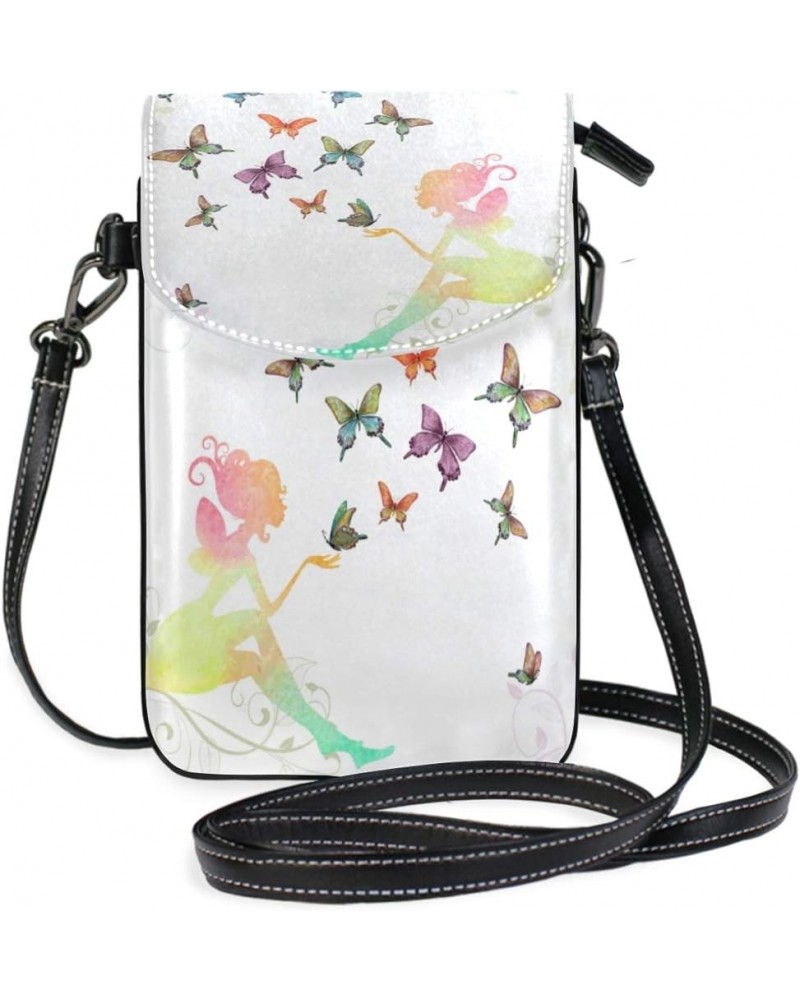 Crossbody Bag Vintage Cell Phone Pouch Wallet with Credit Card Slots Small Shoulder Bag Butterfly 13 $15.29 Crossbody Bags