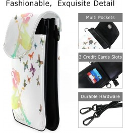 Crossbody Bag Vintage Cell Phone Pouch Wallet with Credit Card Slots Small Shoulder Bag Butterfly 13 $15.29 Crossbody Bags