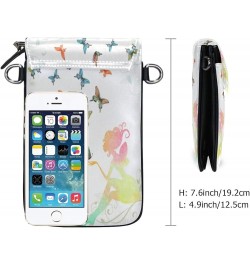 Crossbody Bag Vintage Cell Phone Pouch Wallet with Credit Card Slots Small Shoulder Bag Butterfly 13 $15.29 Crossbody Bags