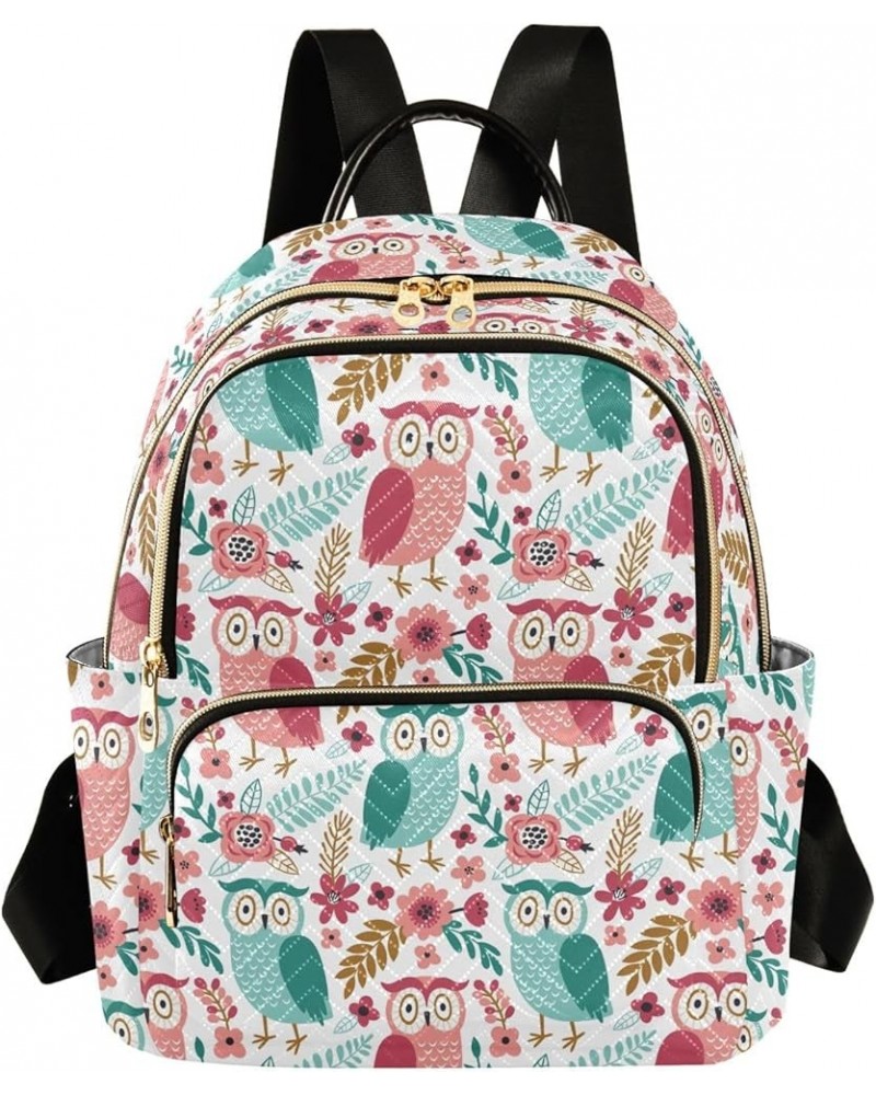 Mini Backpack Purse for Women Lightweight Girls Small Size Cartoon Owl Print School Teens College Traveling Medium $14.19 Bac...