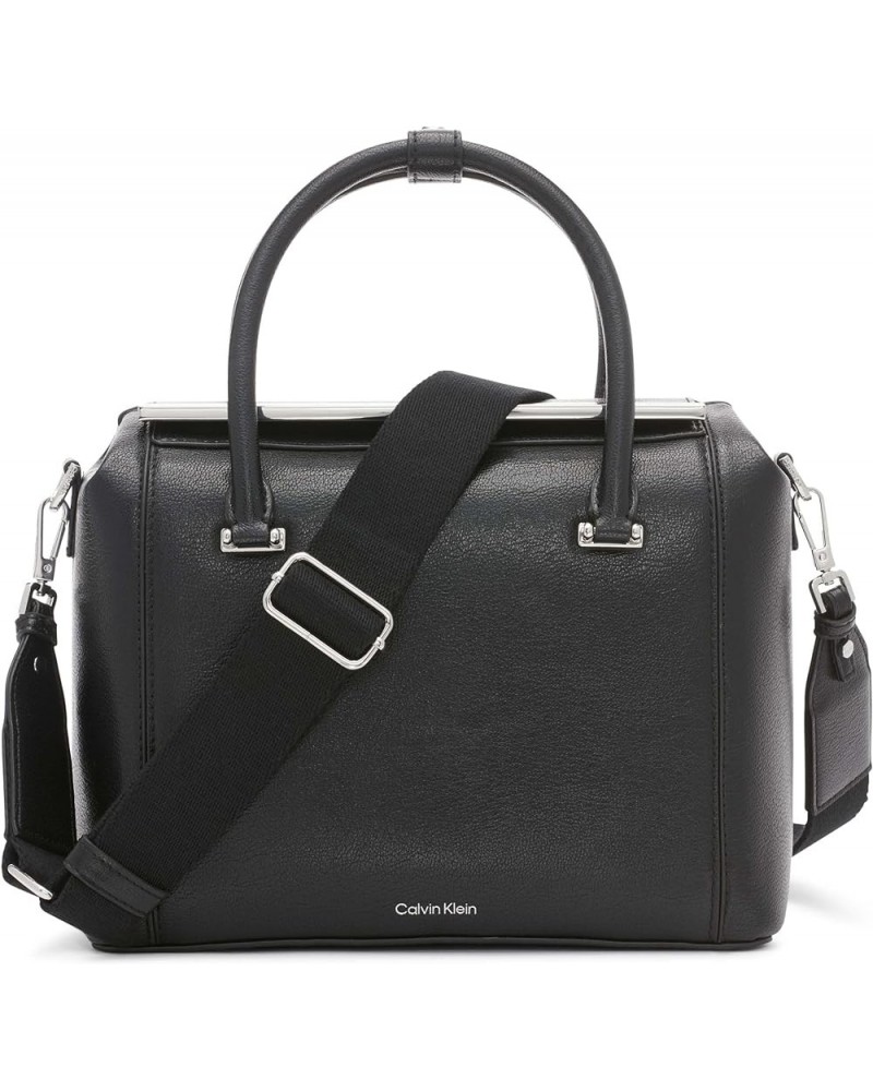 Perry Organizational Dome Satchel Black/Silver $61.28 Satchels