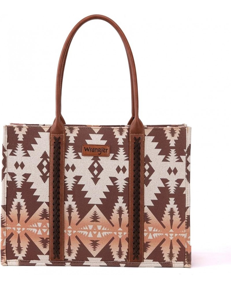 Wrangler Tote Bag for Women Aztec Top Handle Satchel Purse Boho Shoulder Handbags Angel Diamond Camel $40.49 Totes