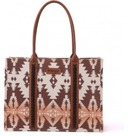 Wrangler Tote Bag for Women Aztec Top Handle Satchel Purse Boho Shoulder Handbags Angel Diamond Camel $40.49 Totes