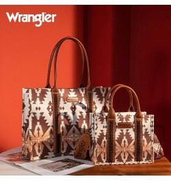 Wrangler Tote Bag for Women Aztec Top Handle Satchel Purse Boho Shoulder Handbags Angel Diamond Camel $40.49 Totes