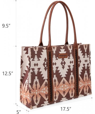 Wrangler Tote Bag for Women Aztec Top Handle Satchel Purse Boho Shoulder Handbags Angel Diamond Camel $40.49 Totes